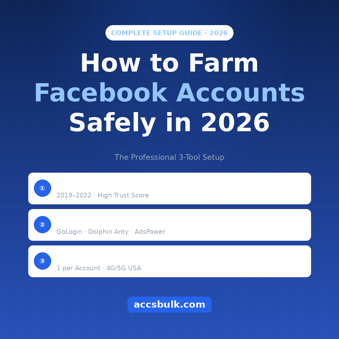 How to Farm Facebook Accounts Safely in 2026: Complete Setup Guide