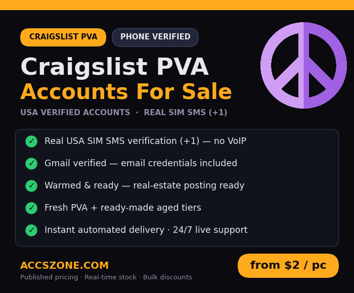 Buy Craigslist PVA Accounts: Ready-Made and Aged Accounts for Posting (2026)