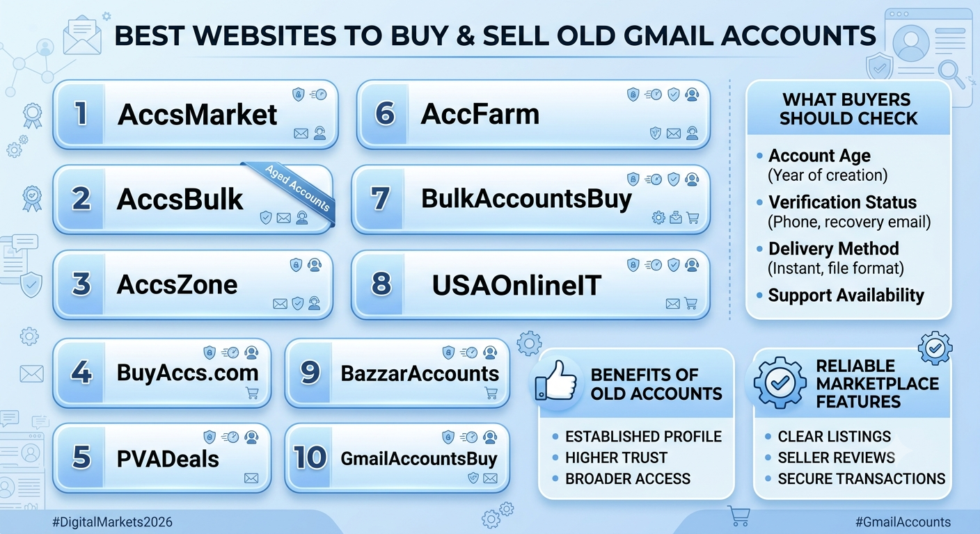 Best Websites to Buy and Sell Old Gmail Accounts in 2026