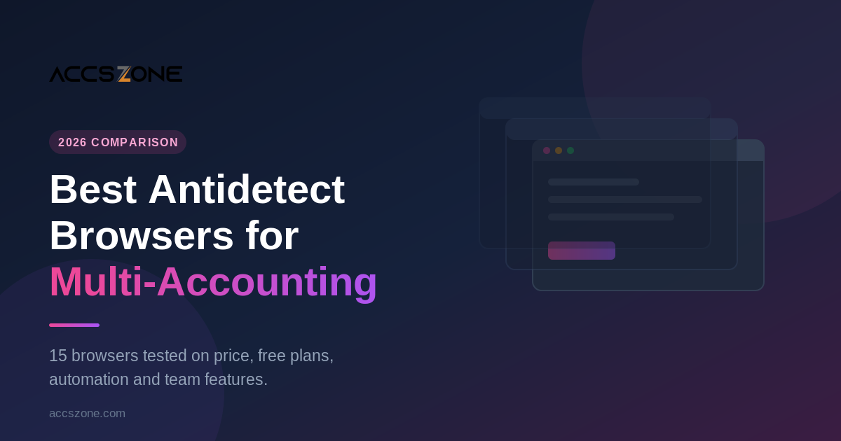 Best Antidetect Browsers for Multi-Accounting (2026)