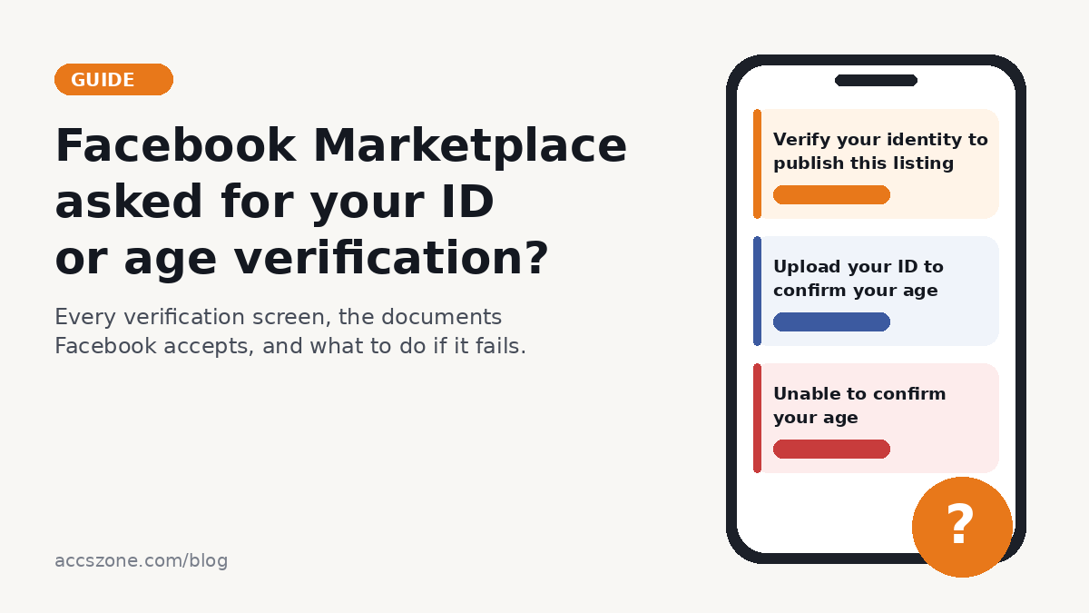 Facebook Marketplace Asking for ID or Age Verification? Every Screen Explained