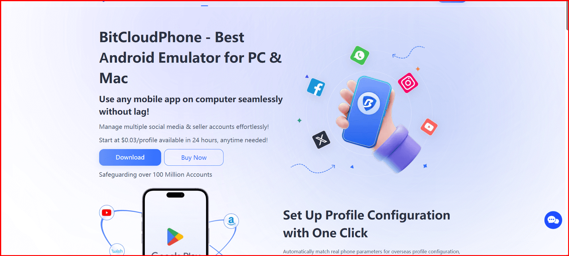 BitCloudPhone cloud-hosted Android environments for app-based accounts