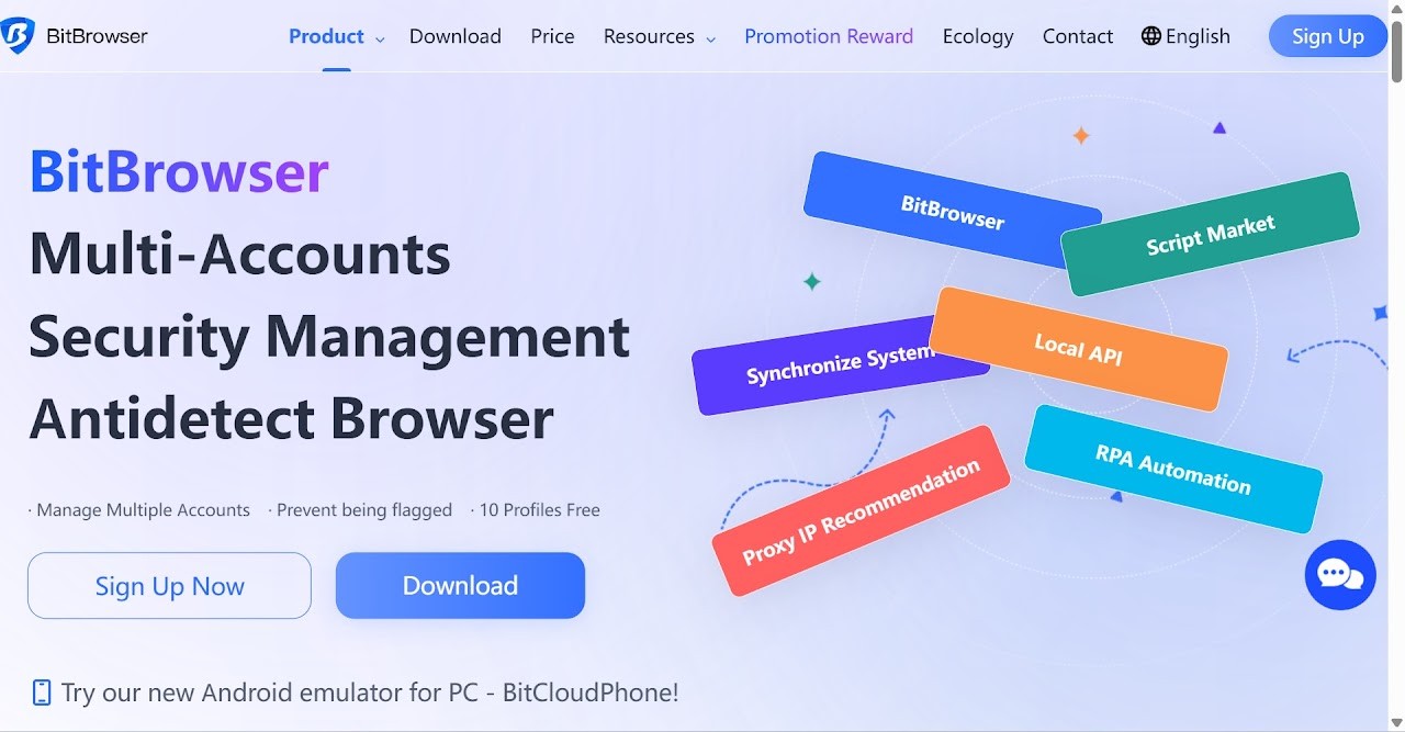 BitBrowser antidetect browser profile isolation dashboard